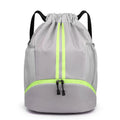 Waterproof Light Gray Sports Backpack With Shoe Compartment