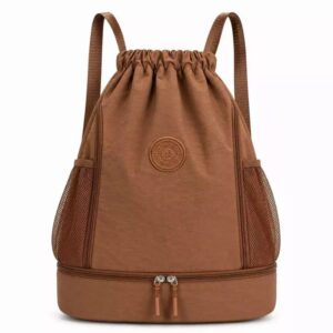 Mochila Saco Esportiva Marrom Impermeável