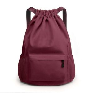 Mochila Saco Esportiva Vermelho Escuro Impermeável